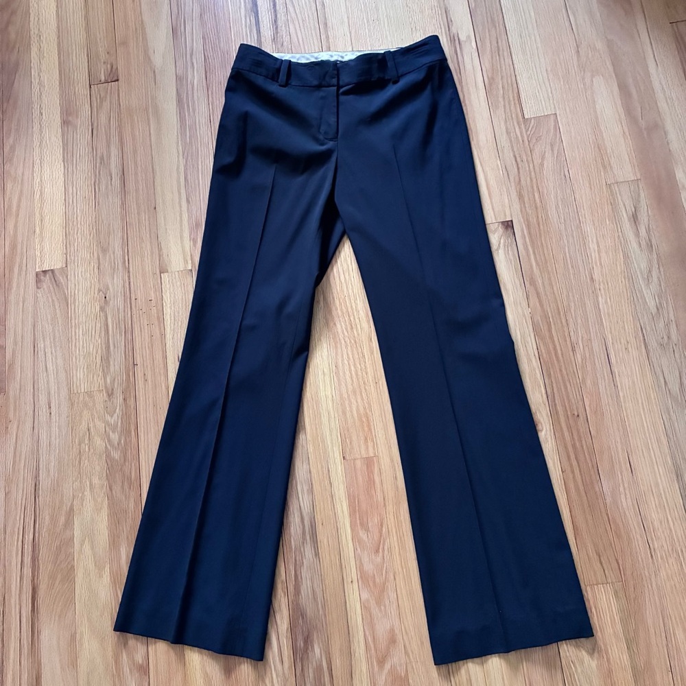 EUC Ann Taylor beautiful tailored classic business trousers Black Size 4
